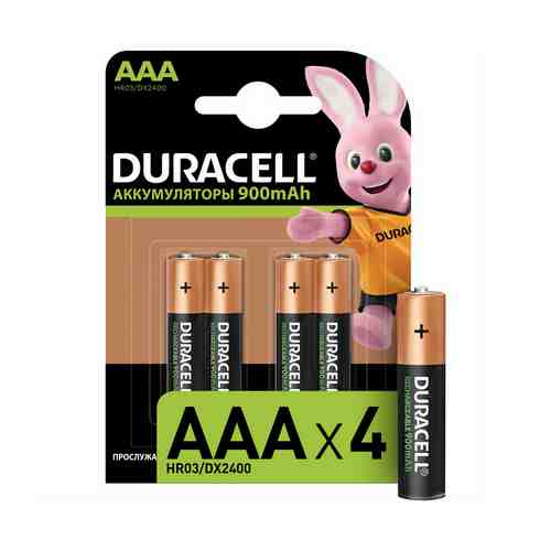 Аккумулятор Duracell 900 мАч ААА 4 шт