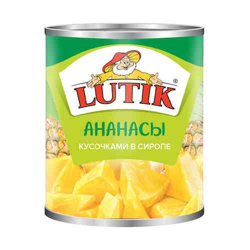 Ананасы Lutik кусочки в сиропе 850 г