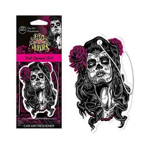 Ароматизатор пропитанный Aroma Car Dia De Los Muertos Diamond Girl Pink