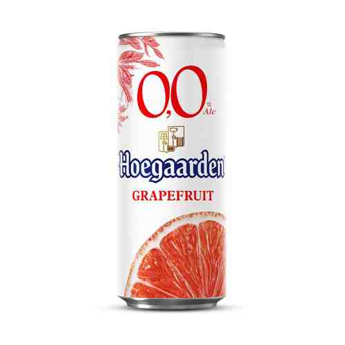 Безалкогольное пиво Hoegaarden Grapefruit светлое нефильтрованное пастеризованное 0,33 л