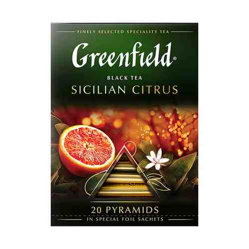 Чай черный Greenfield Sicilian Citrus в пирамидках 1,8 г х 20 шт