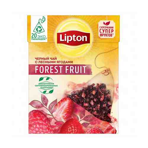 Чай черный Lipton Forest Fruit в пирамидках с лесными ягодами 1,8 г х 20 шт