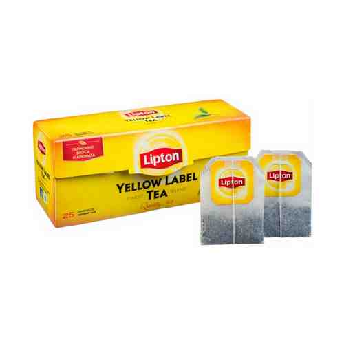 Чай черный Lipton Yellow label в пакетиках 2 г х 25 шт