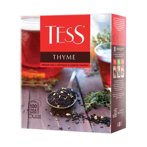 Чай черный Tess Thyme с ароматом лимона и чабреца в пакетиках 1,5 г 100 шт