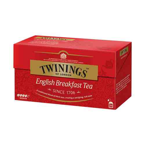 Чай черный Twinings English Breakfast в пакетиках 2 г х 25 шт