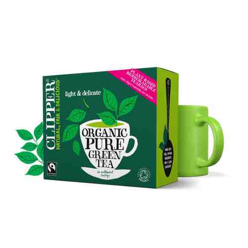 Чай зеленый Clipper Pure Green Tea в пакетиках 2 г х 20 шт