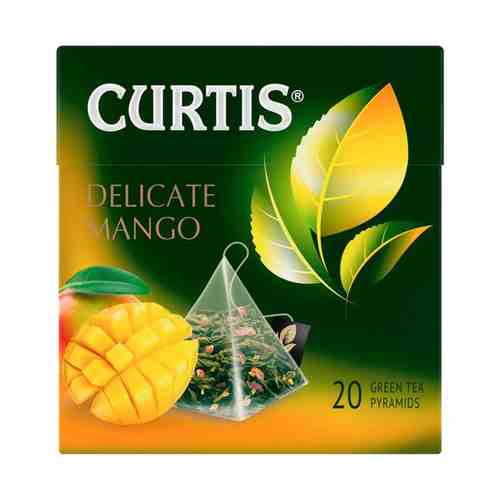 Чай зеленый Curtis Delicate mango ароматизированный в пирамидках 1,8 г x 20 шт