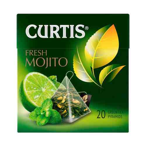 Чай зеленый Curtis Fresh Mojito в пирамидках 1,8 г х 20 шт