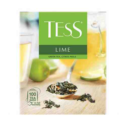 Чай зеленый Tess Lime в пакетиках 1,5 г х 100 шт