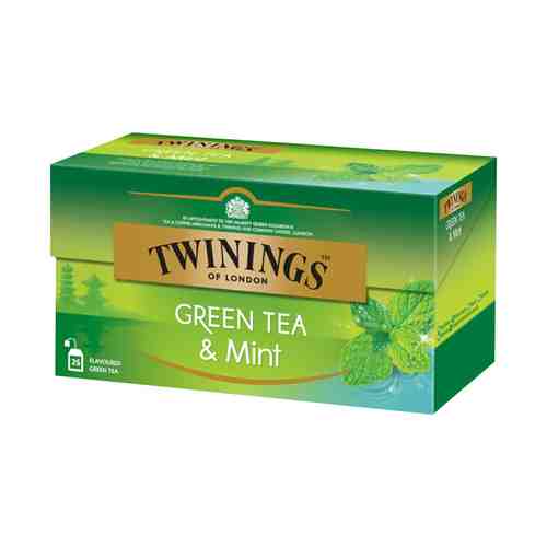 Чай зеленый Twinings Green Tea Mint в пакетиках 1,5 г 25 шт