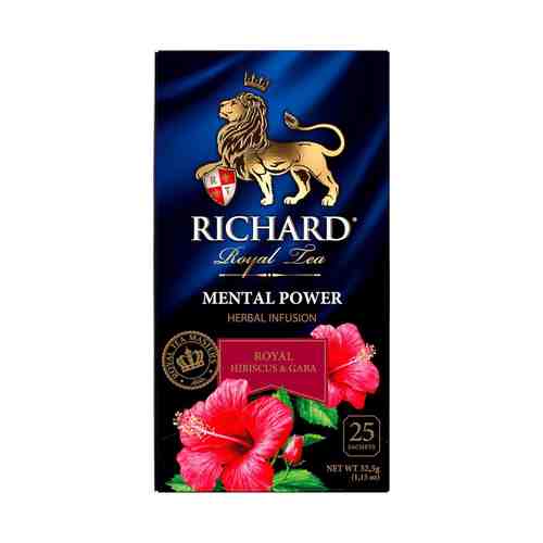 Чайный напиток травяной Richard Royal Hibiscus Gaba Mental Power в пакетиках 1,3 г х 25 шт