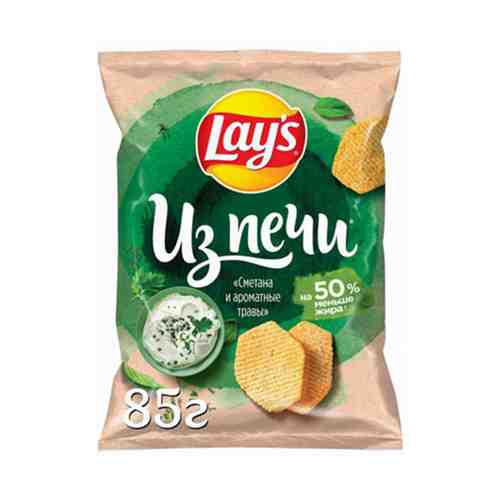 Чипсы картофельные Lay's Из печи сметана и ароматные травы 85 г