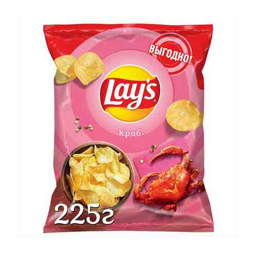 Чипсы картофельные Lay's Краб 225 г