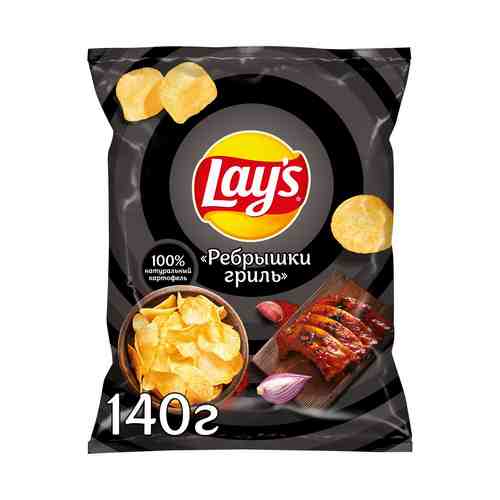 Чипсы картофельные Lay's ребрышки гриль 140 г