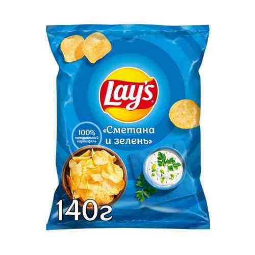 Чипсы картофельные Lay's сметана-зелень 140 г