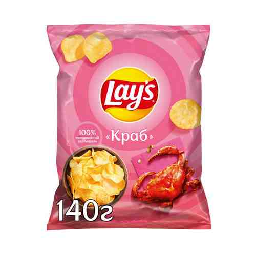 Чипсы картофельные Lay's со вкусом краба 140 г