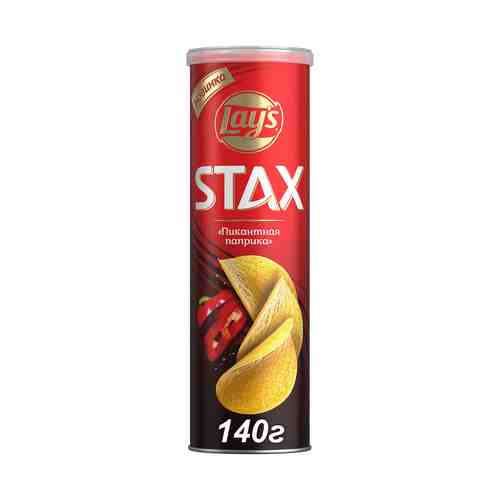 Чипсы картофельные Lay's Stax Пикантная паприка 140 г