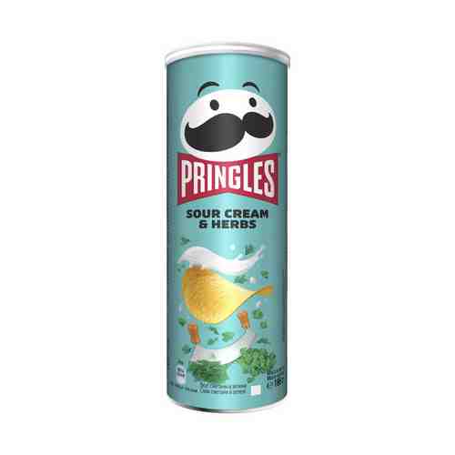 Чипсы картофельные Pringles сметана и зелень 165 г