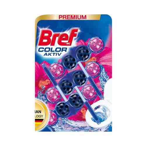 Чистящее средство Bref Color Aktiv Цветочная свежесть для унитаза 50 г x 3 шт