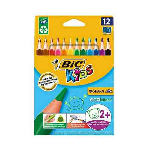 Цветные карандаши Bic Kids Evolution Triangle 12 шт