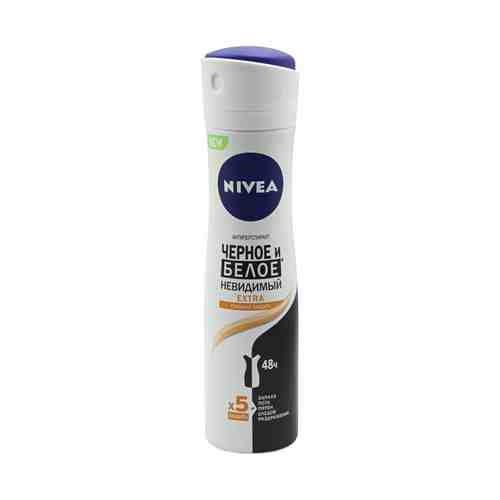 Дезодорант-антиперспирант аэрозоль для тела Nivea Черное и белое Невидимый Extra женский 150 мл