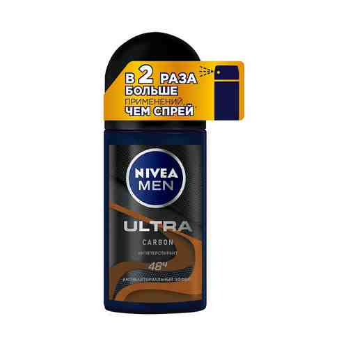 Дезодорант-антиперспирант роликовый для тела Nivea Men Ultra Carbon мужской 50 мл