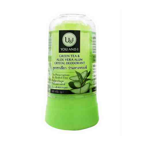 Дезодорант минерал для тела UI Green tea Aloe vera женский 80 г