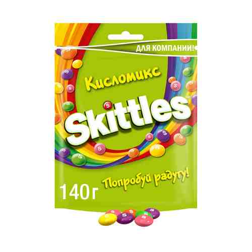 Драже Skittles Кисломикс в разноцветной глазури 140 г