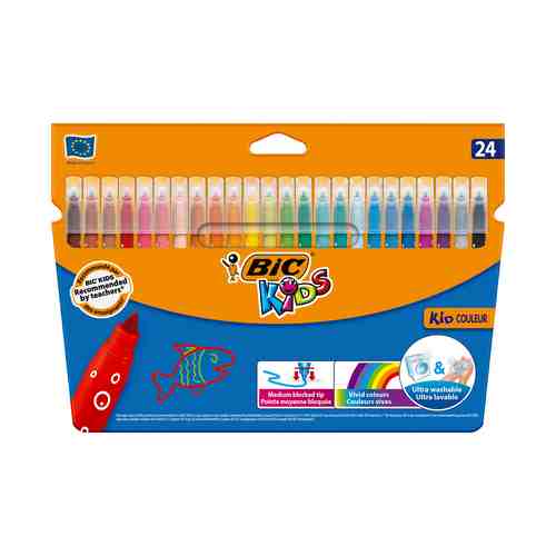 Фломастеры цветные Bic Kids Kid Couleur 24 шт