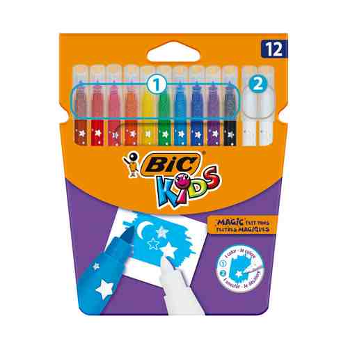 Фломастеры цветные Bic Kids Magic 12 шт