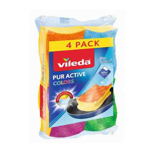 Губки Vileda Pure Colors для деликатных поверхностей