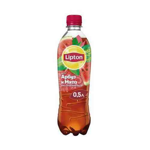 Холодный чай Lipton черный арбуз и мята 0,5 л