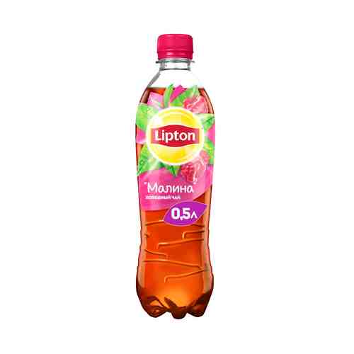 Холодный чай Lipton черный малина 0,5 л