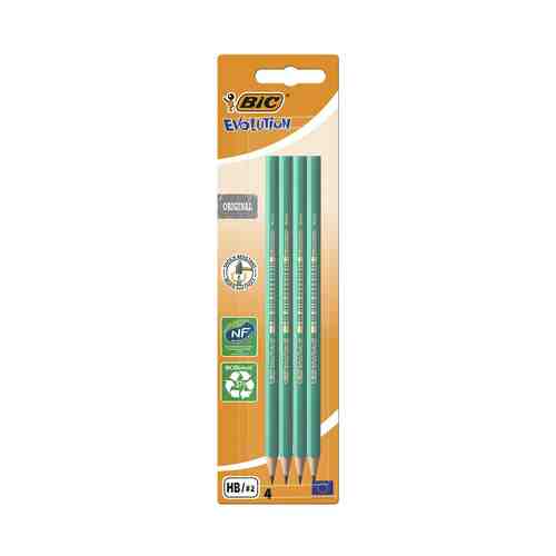 Карандаши чернографитовые Bic Evolution 4 шт