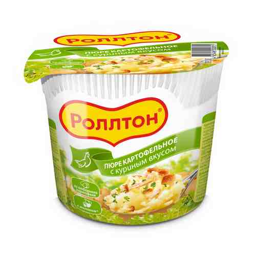 Картофельное пюре Роллтон со вкусом курицы быстрого приготовления 40 г