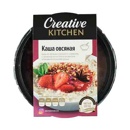 Каша Creative Kitchen овсяная с клубничным наполнителем 250 г