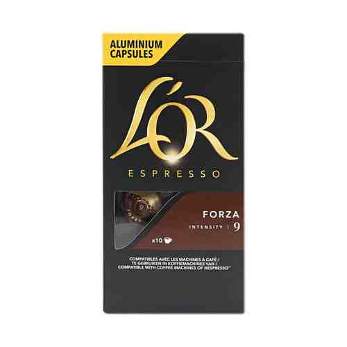 Кофе L'OR Espresso Forza молотый в капсулах 5,2 г 10 шт