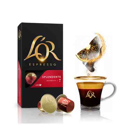 Кофе L'OR Espresso Splendente натуральный жареный молотый в алюминиевых капсулах 5,2 г 10 шт