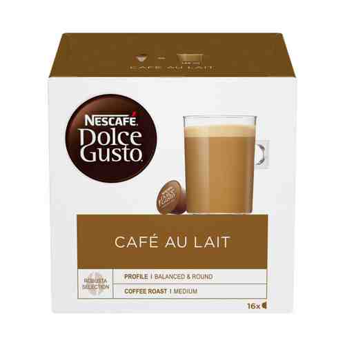 Кофе Nescafe Dolce Gusto Cafe Au Lait в капсулах 10 г х 16 шт