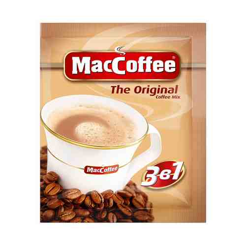 Кофейный напиток MacCoffee Original 3 в 1 растворимый 20 г 100 шт