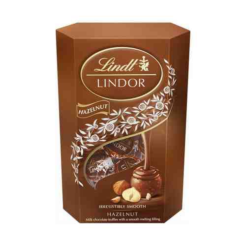 Конфеты шоколадные Lindt Lindor из молочного шоколада с кусочками фундука 200 г