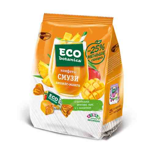 Конфеты-смузи Eco Botanica ананас-манго 150 г