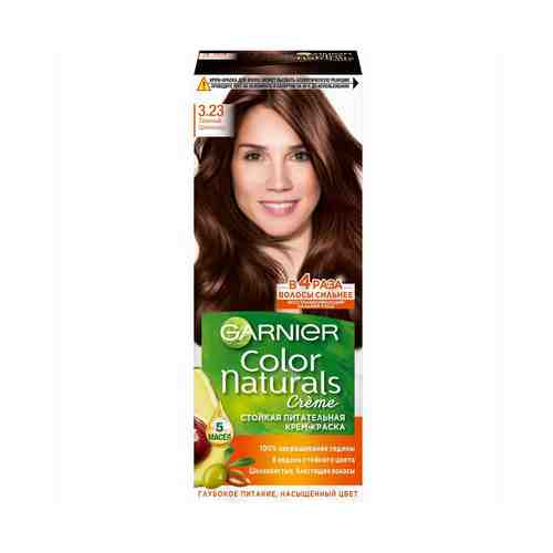 Крем-краска для волос Garnier Color Naturals стойкая питательная с 5 маслами 3.23 темный шоколад 110 мл