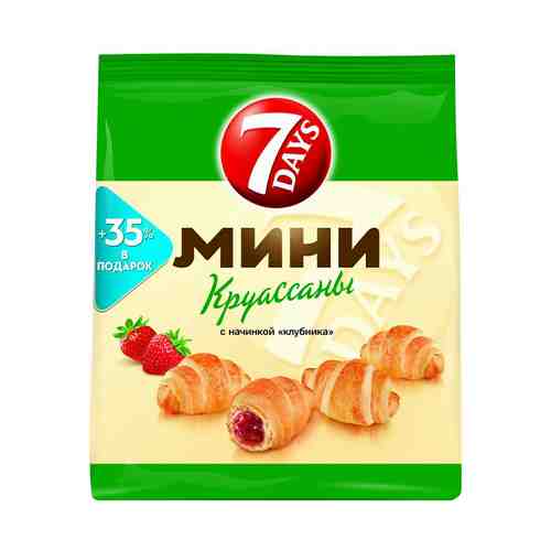 Круассаны 7 Days Мини с начинкой клубника 300 г