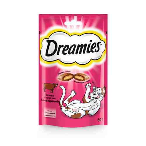 Лакомство Dreamies с говядиной для кошек 60 г