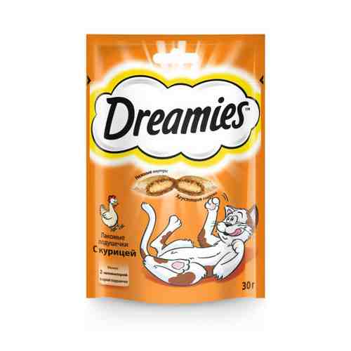 Лакомство Dreamies с курицей для кошек 30 г