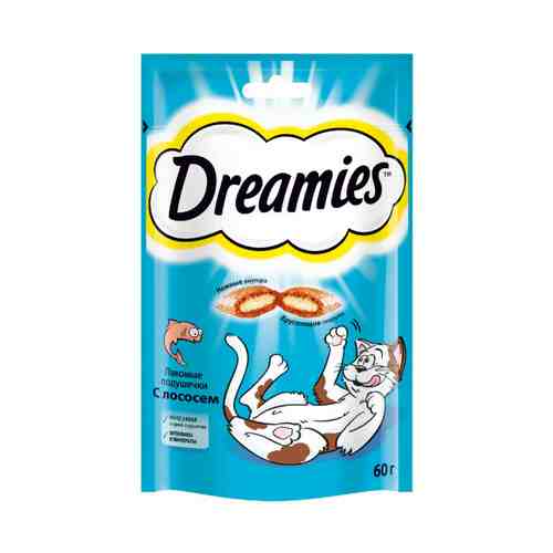 Лакомство Dreamies с лососем для кошек 60 г