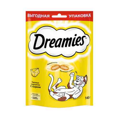 Лакомство Dreamies с сыром для кошек 140 г