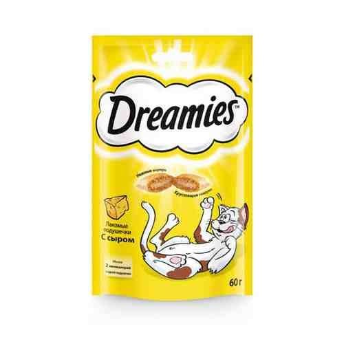 Лакомство Dreamies с сыром для кошек 60 г