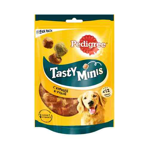 Лакомство Pedigree Tasty Minis для взрослых собак всех пород курица и утка 130 г